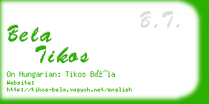 bela tikos business card